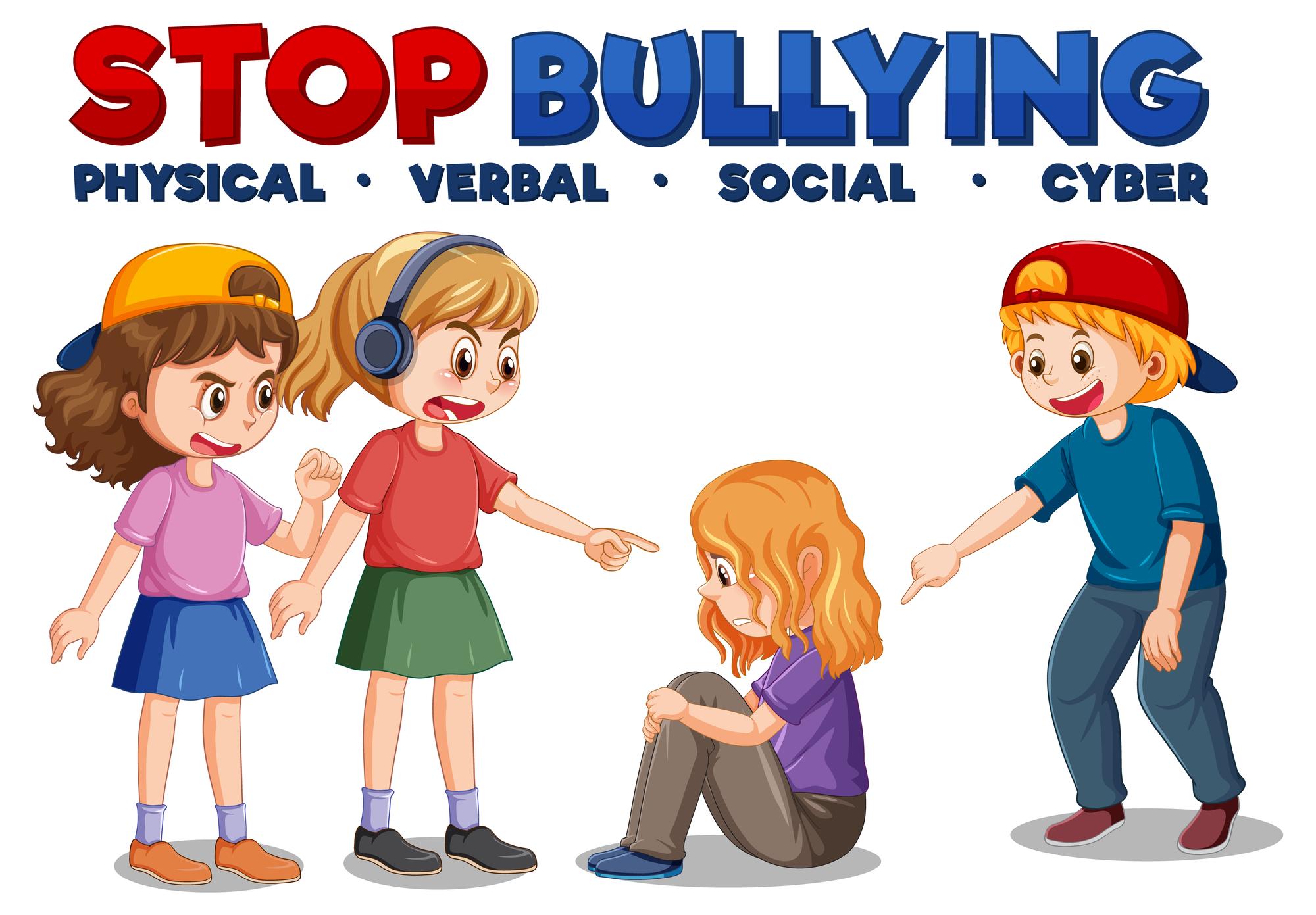 There are four types of bullying